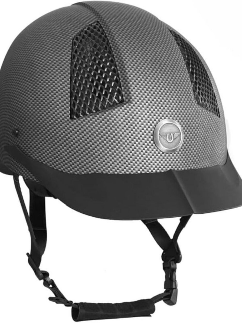 TuffRider  Starter Carbon Fiber Print Helmet, Black  Size Medium, (6 5/8"-71/8")